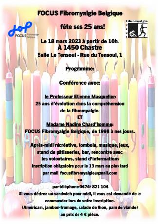 25 ans de FOCUS Fibromyalgie Belgique