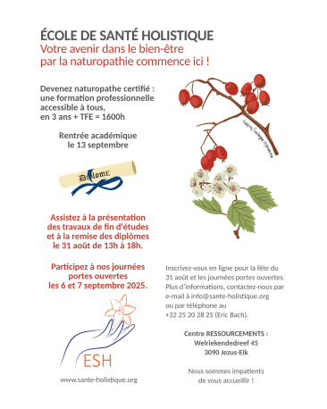 Journées portes ouvertes FORMATIONS EN NATUROPATHIE