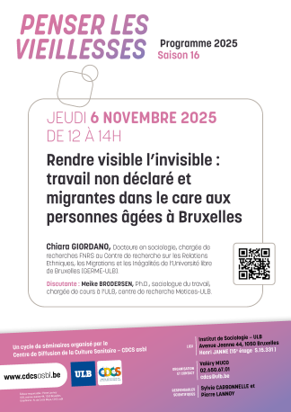 Séminaire - Rendre visible l'invisible : travail non déclaré et migrantes dans le care à Bruxelles