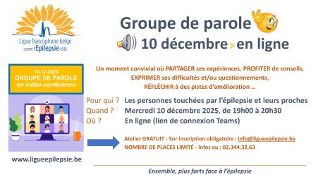 ''Groupe de parole : Epilepsie et vie quotidienne ''