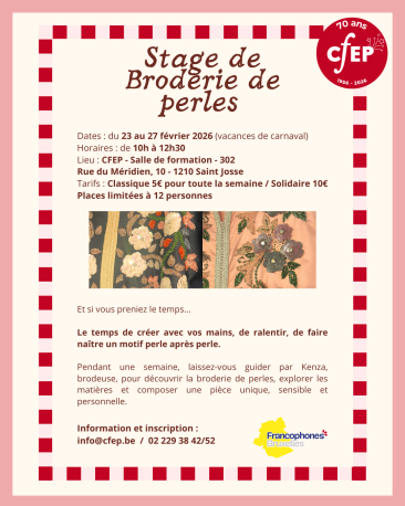 Atelier de broderie de perles