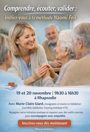 Initiation à la Validation auprès des personnes âgées desorientées.