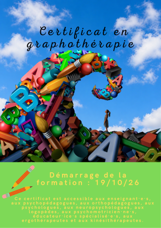 Certificat de Haute Ecole en graphothérapie - Rééducation à l'écriture