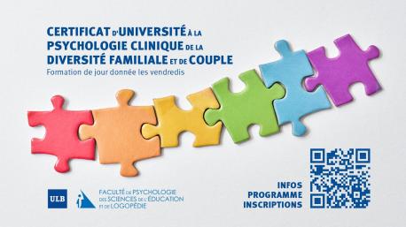 Certificat d'université à la Psychologie Clinique de la Diversité Familiale et de Couple (ULB)